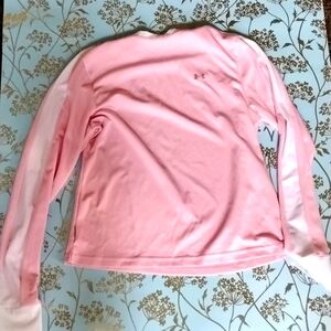Pink with white details UNDER ARMOUR women's athletic long sleeve top